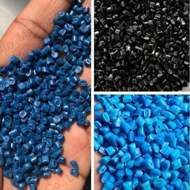 Recycled plastic material packed for export